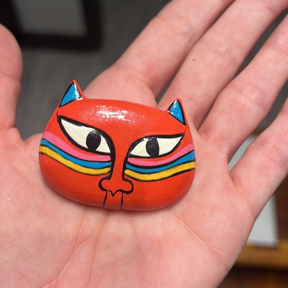 Vintage mix lot of jewelry Chinese cloisonne enamel ceramic blue white cinnabar - Picture 13 of 16